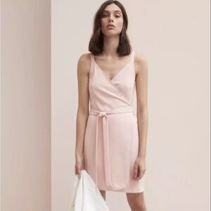 Everlane Superior The Japanese GoWeave Powder Pink Wrap‎ Mini Tank Dress Size 6